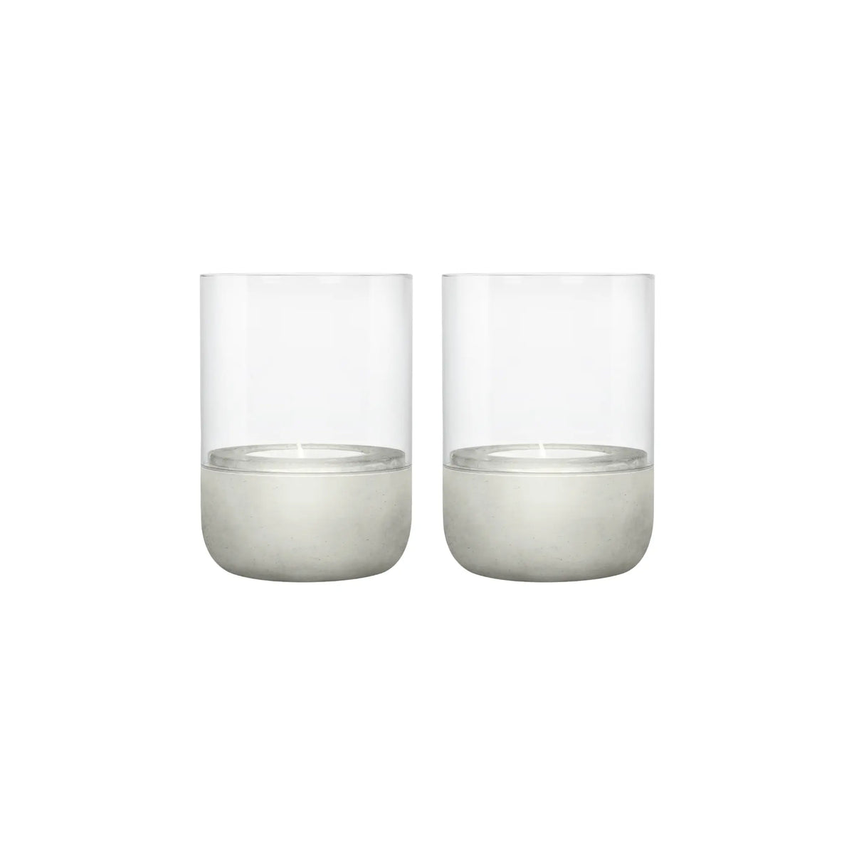 blomus Calma Ljuslykta 9,5 cm 2-pack, Ljusgrå