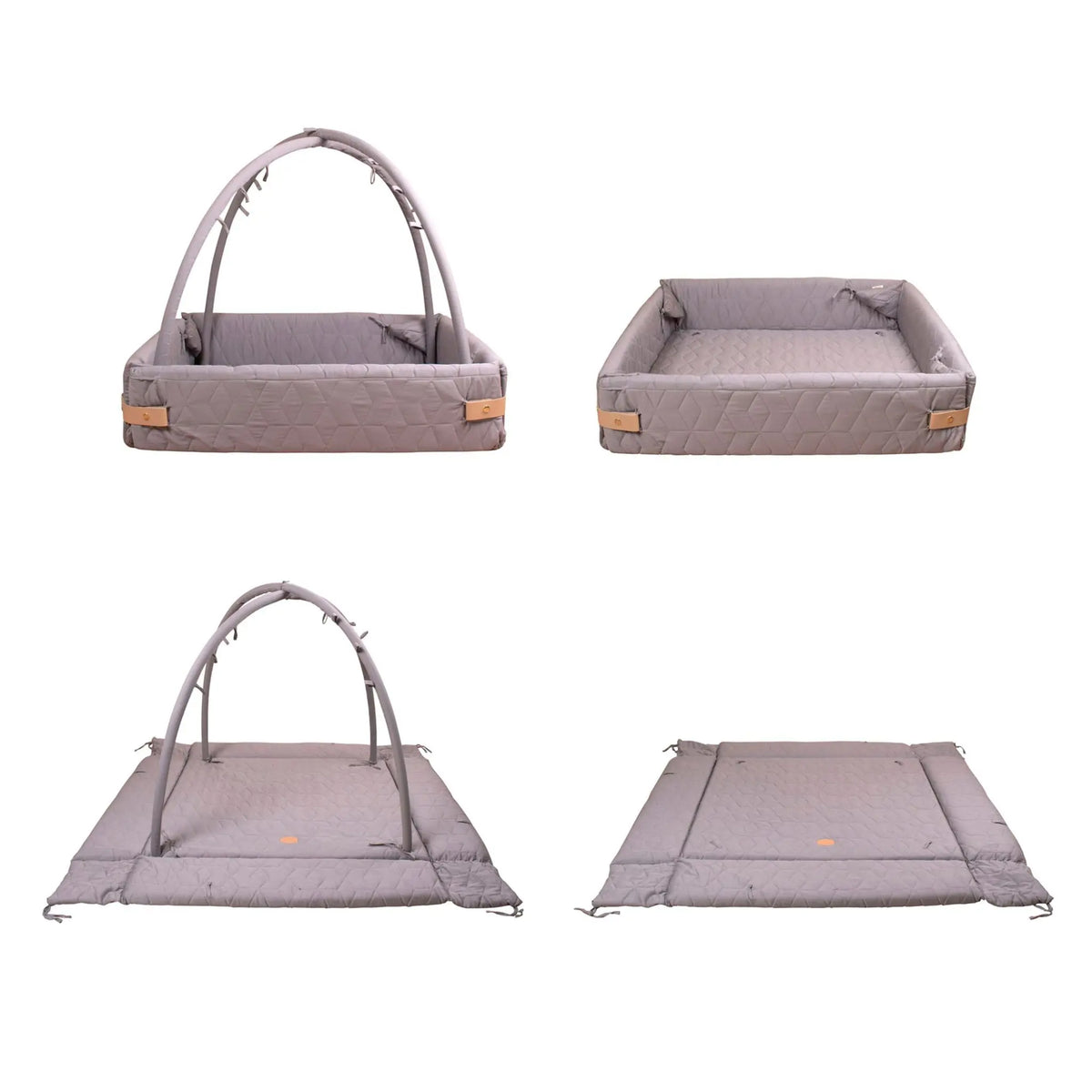 Filibabba Aktivitetsnest Mjuk Quilt, Dark Grey