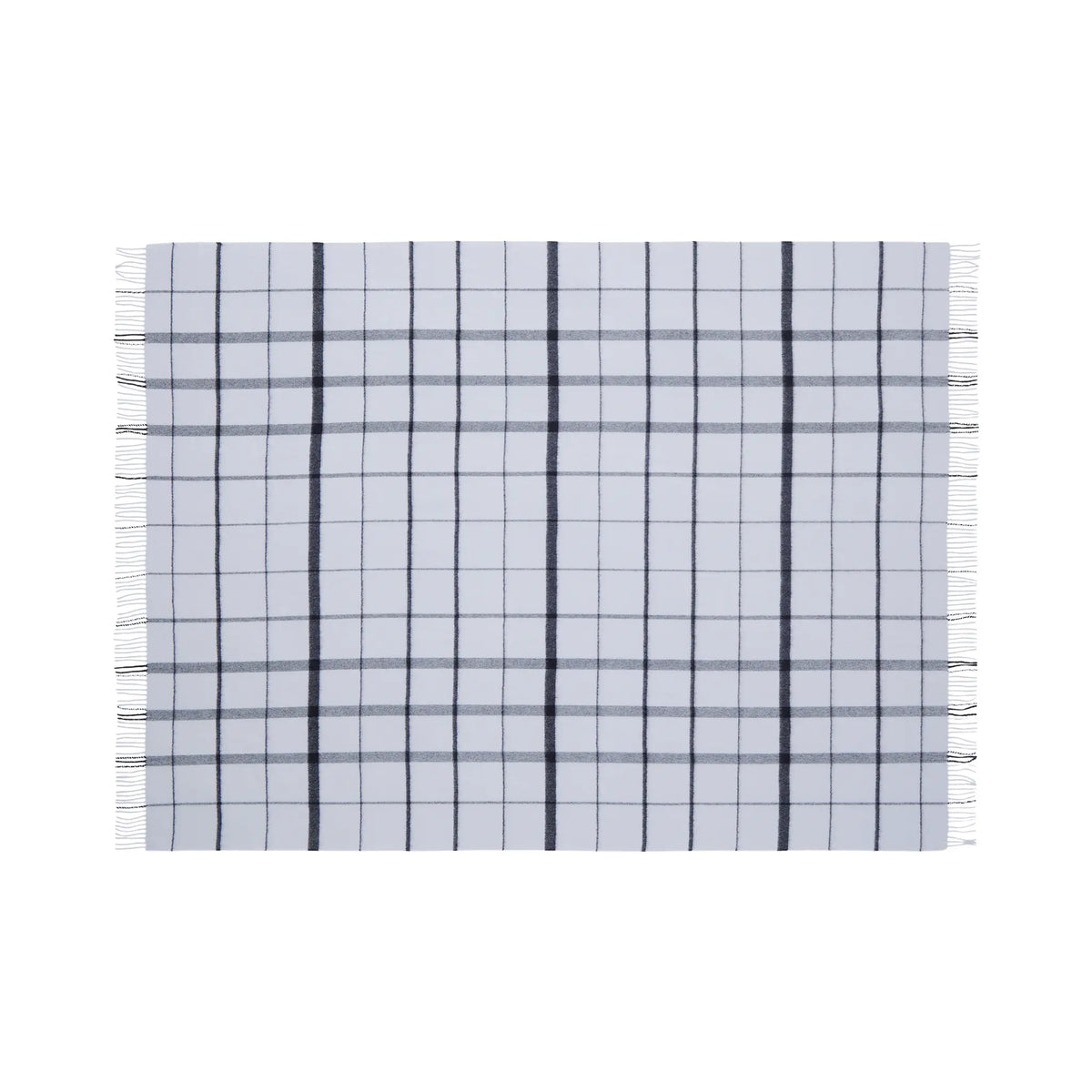 Silkeborg Uldspinderi Warp and Weft Ullpläd 130x190 cm, Stable - Concrete/Midnight