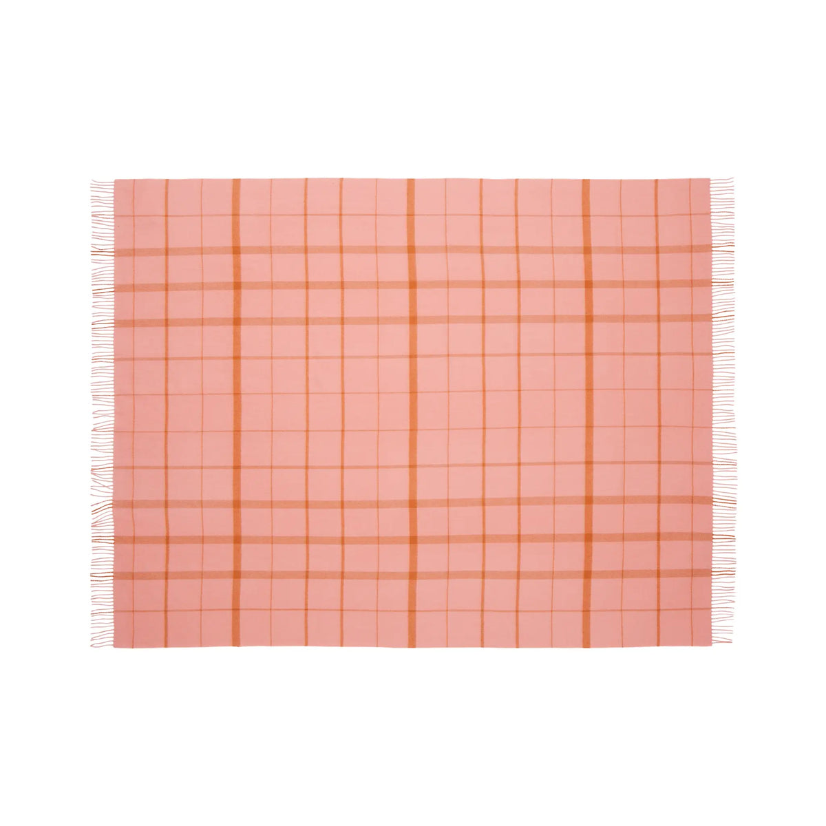 Silkeborg Uldspinderi Warp and Weft Ullpläd 130x190 cm, Love - Coral/Amber