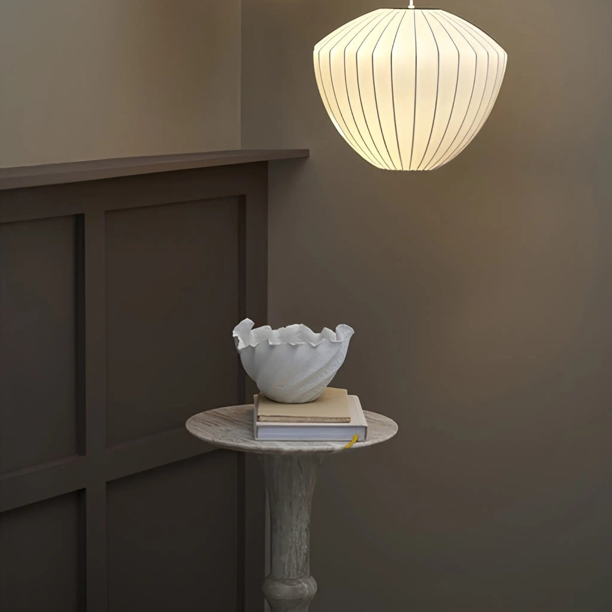 Lene Bjerre Maril Sidobord Ø40 cm, Mörkbeige