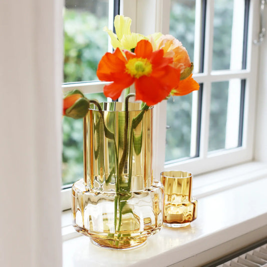 Ro Collection, Hurricane Reflections Ljuslykta/Vas, No. 26, Amber-Silvra Home