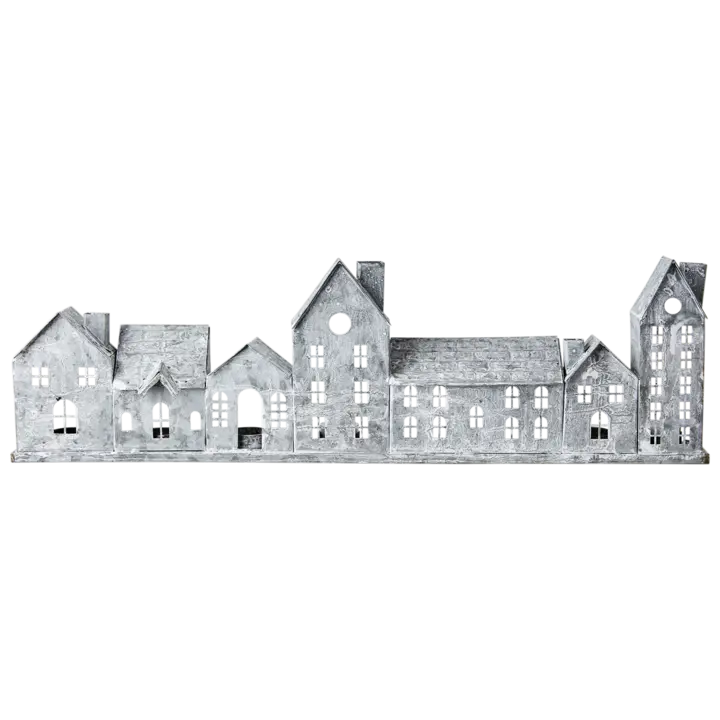 Affari of Sweden, Fenix Ljuslykta hus, Grå/vit-Silvra Home