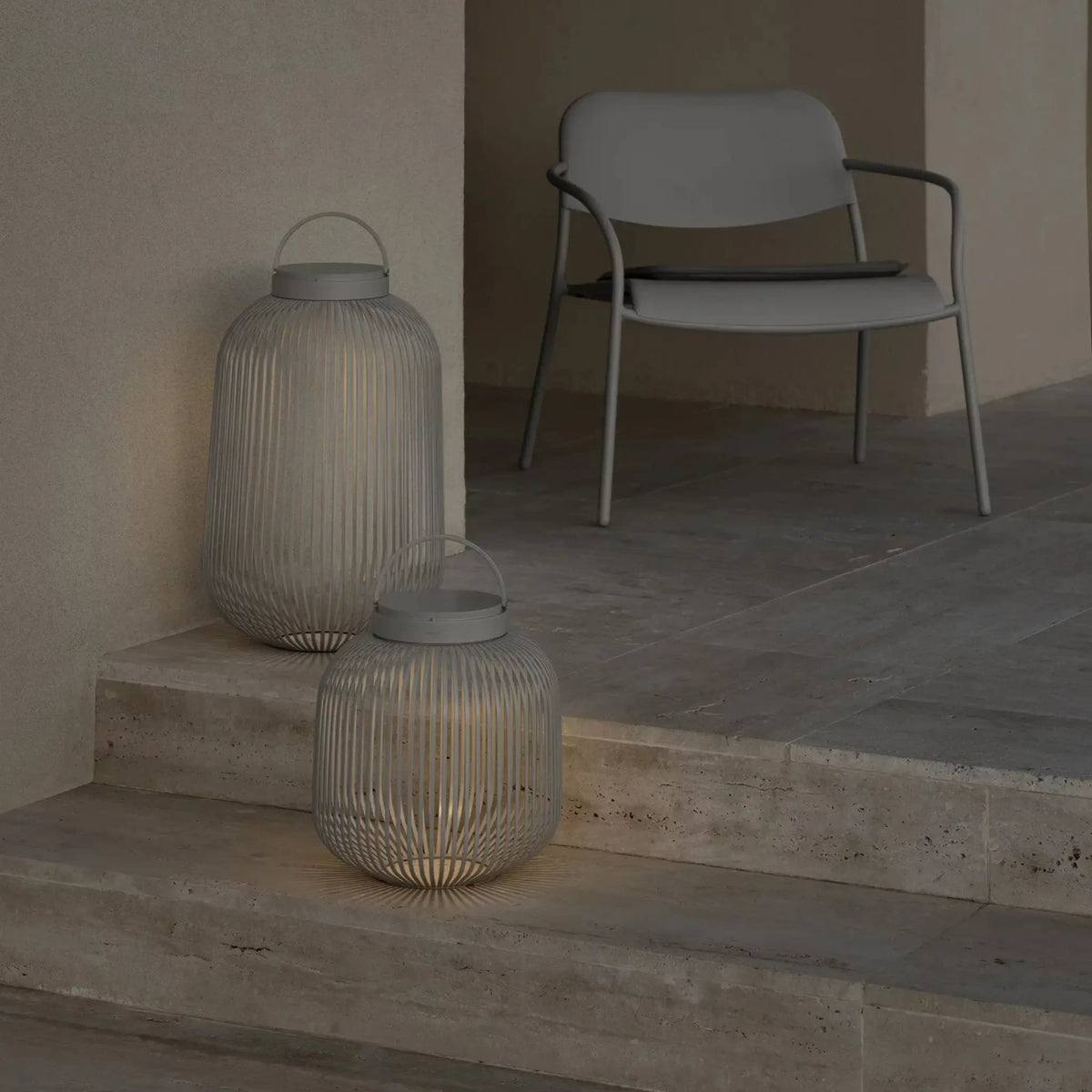 blomus Lito Led-lampa M 30,5 cm, Granite Grå