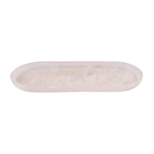 Bazar Bizar The Resin Oval Fat, Rosa/Vit