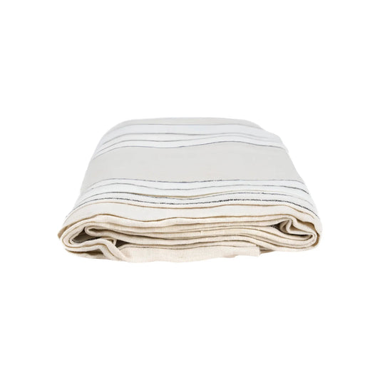 Bazar Bizar The Provence Bordsduk 150x250 cm, Natur/Svart/Vit