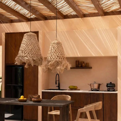 Bazar Bizar The Abaca Jelly Fish Taklampa S, Natur
