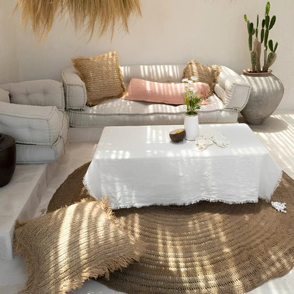Bazar Bizar The Linen Bordsduk 150x250 cm, Vit