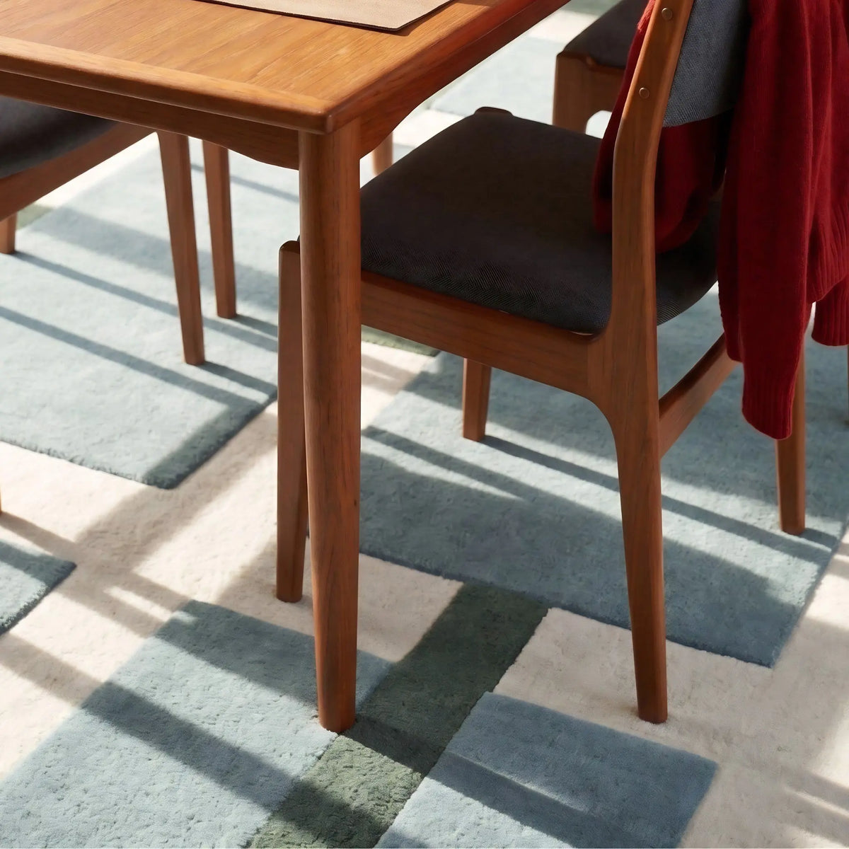 Deco Nord Aura Ullmatta 200x300 cm, Ivory/blue/green