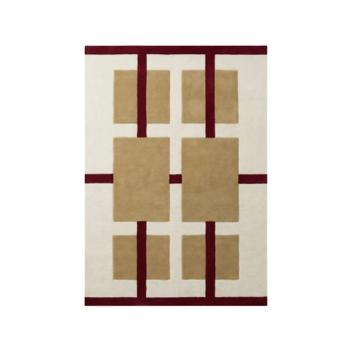 Deco Nord Aura Ullmatta 200x300 cm, Ivory/red/yellow