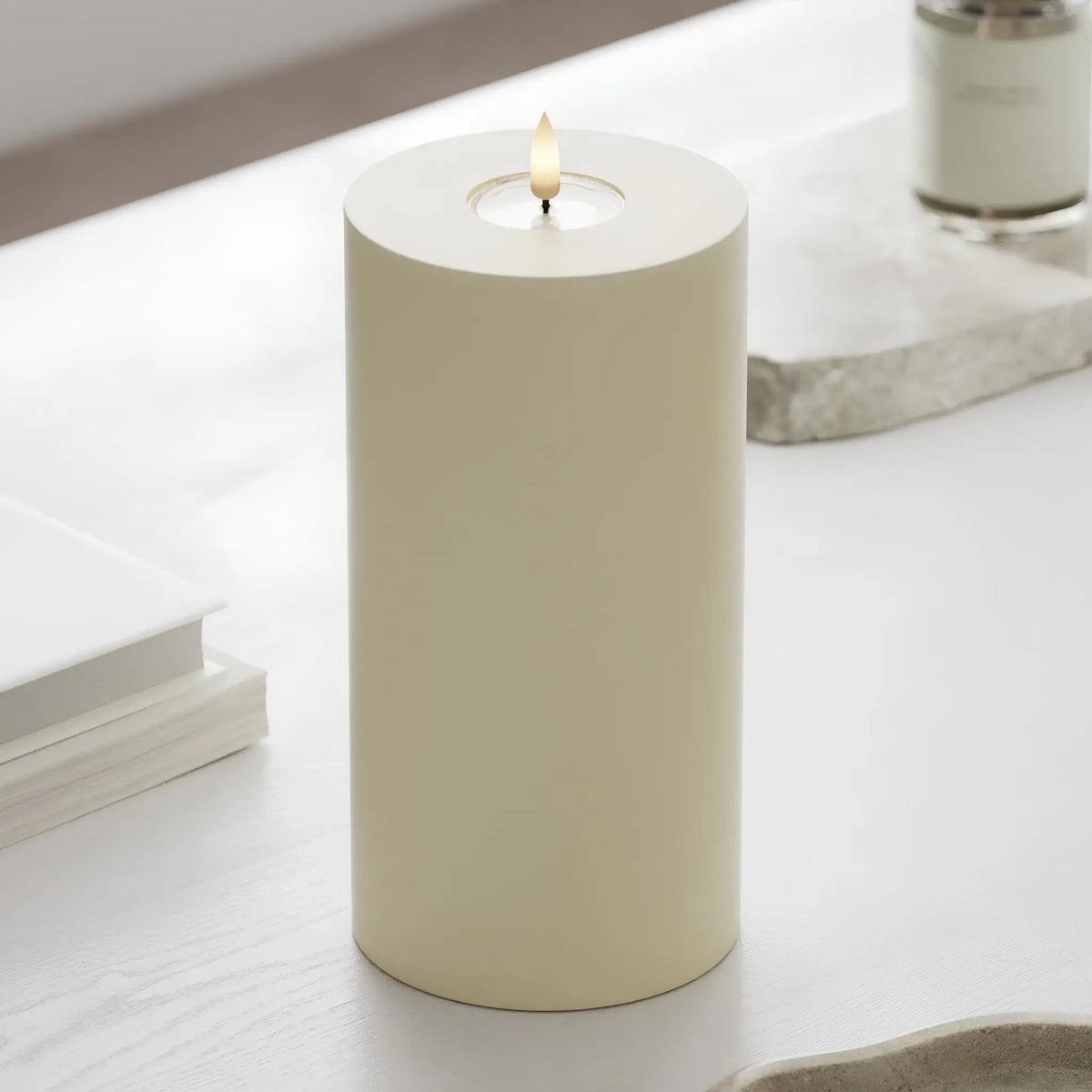 Deluxehomeart LED Blockljus 10x20 cm, Cream
