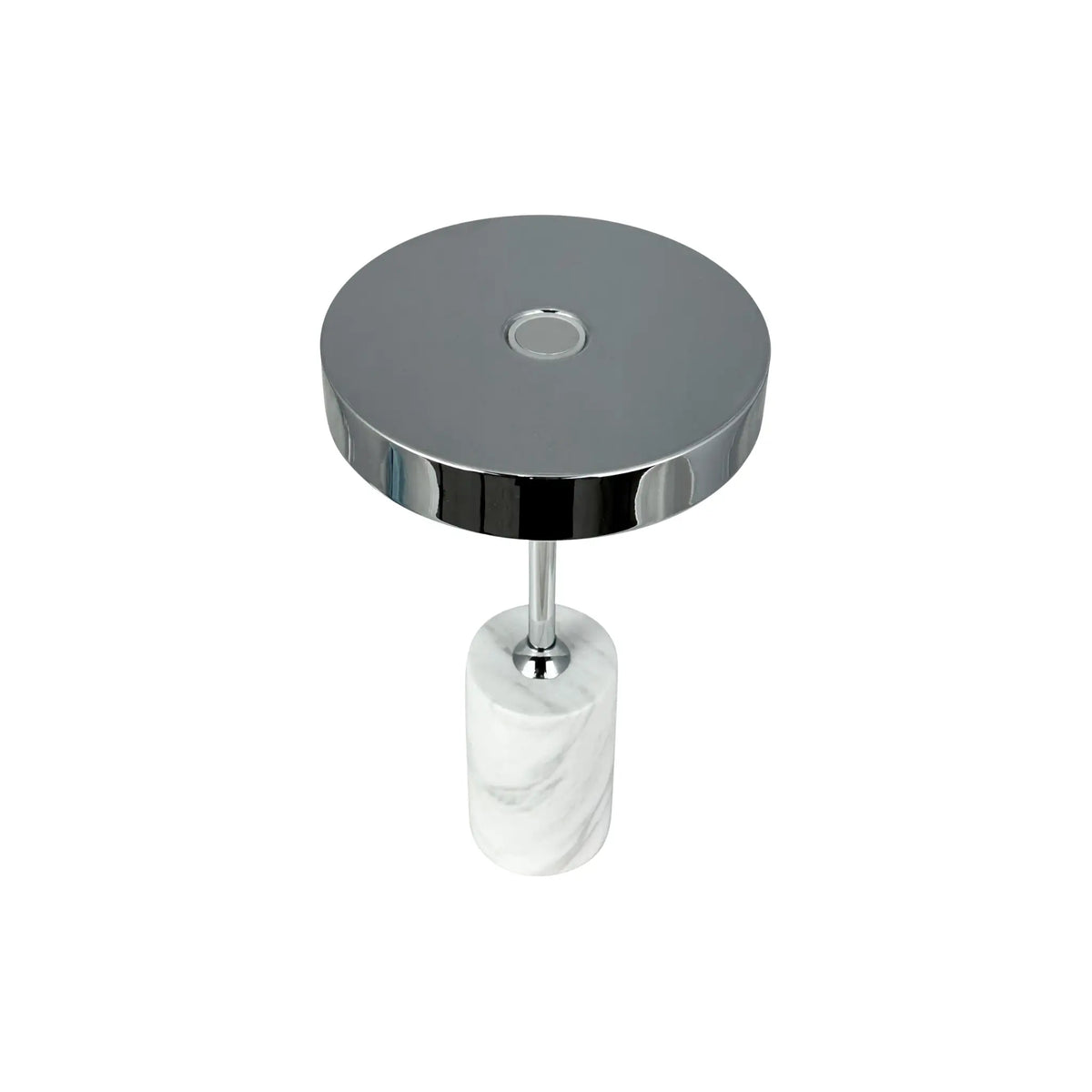 Dyberg Larsen Starlight Bordslampa LED Laddningsbar, Krom/Vit marmor