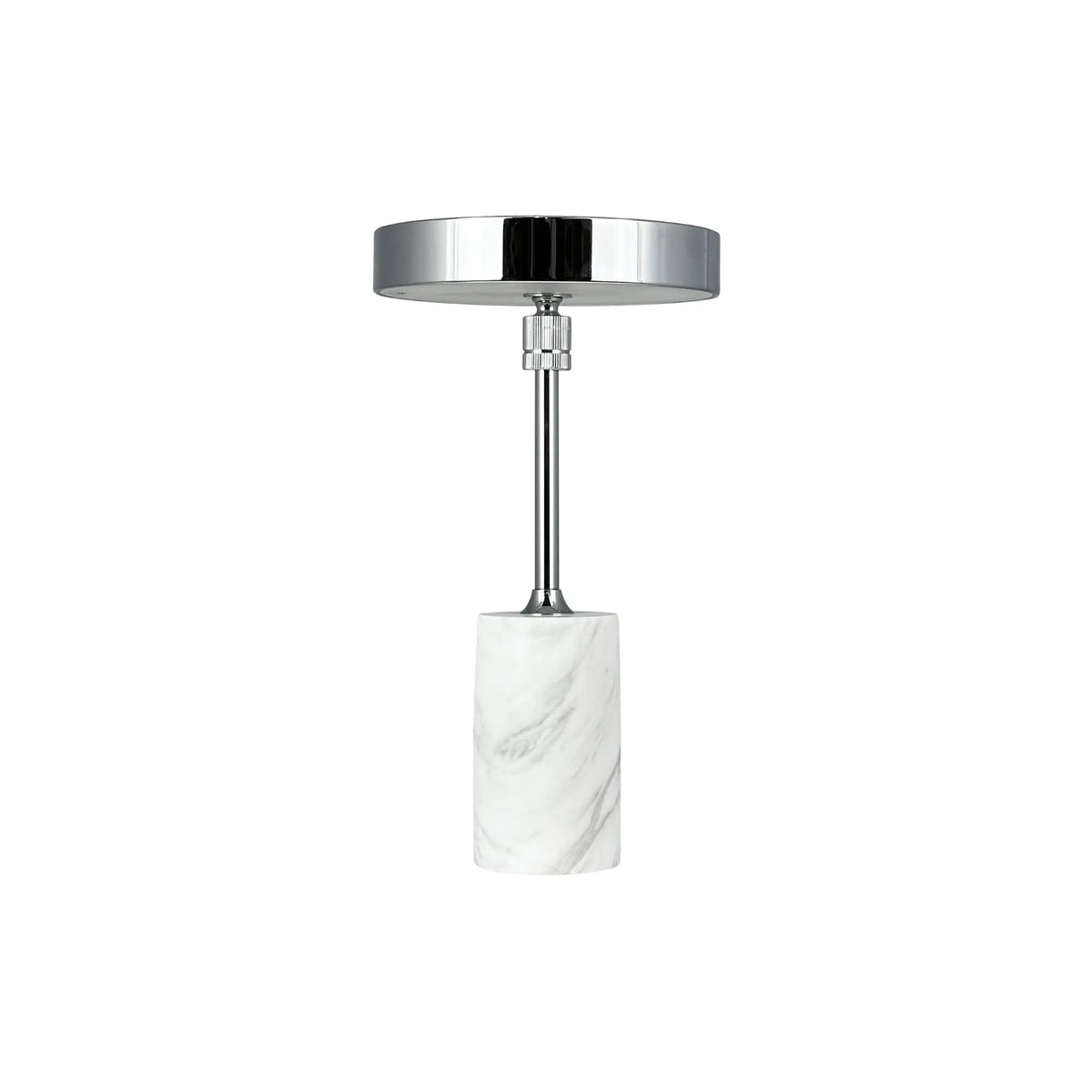 Dyberg Larsen Starlight Bordslampa LED Laddningsbar, Krom/Vit marmor