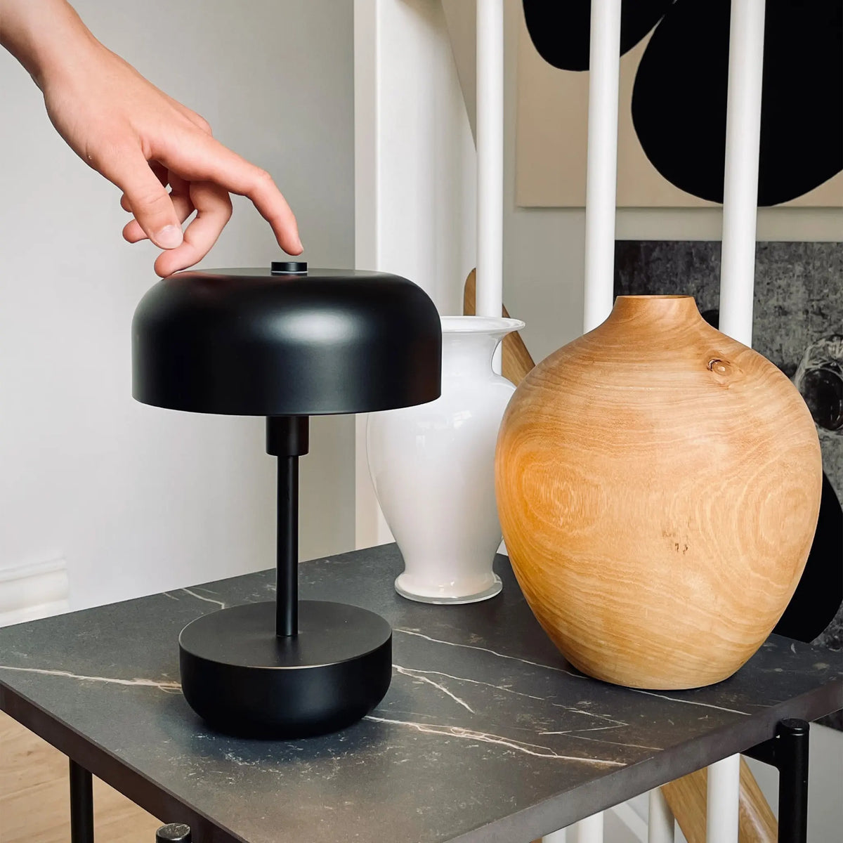 Dyberg Larsen Haipot Bordslampa LED Laddningsbar, Svart