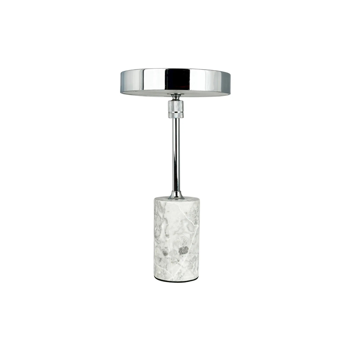 Dyberg Larsen Starlight Bordslampa LED Laddningsbar, Krom/Grå marmor