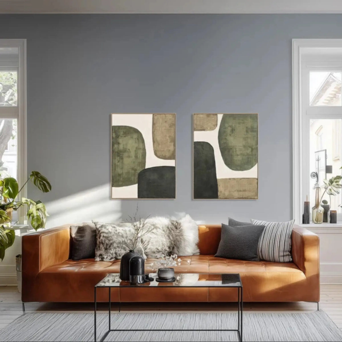 Eightmood Noam Målning 90x120 cm, Grön