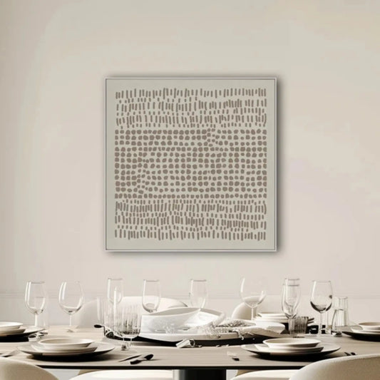 Eightmood Linde Handmålad Tavla 100x100 cm, Beige