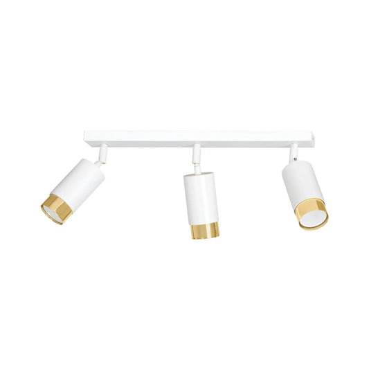 Emibig Hiro Taklampa 3-ljus 45x6 cm, Vit/Guld