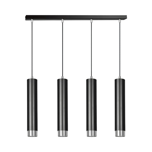 Emibig Kibo Pendellampa 4-ljus 60x6 cm, Svart/Silver