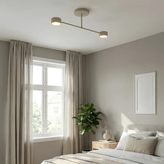 Emibig Halo Taklampa 2-ljus 60x8 cm, Beige