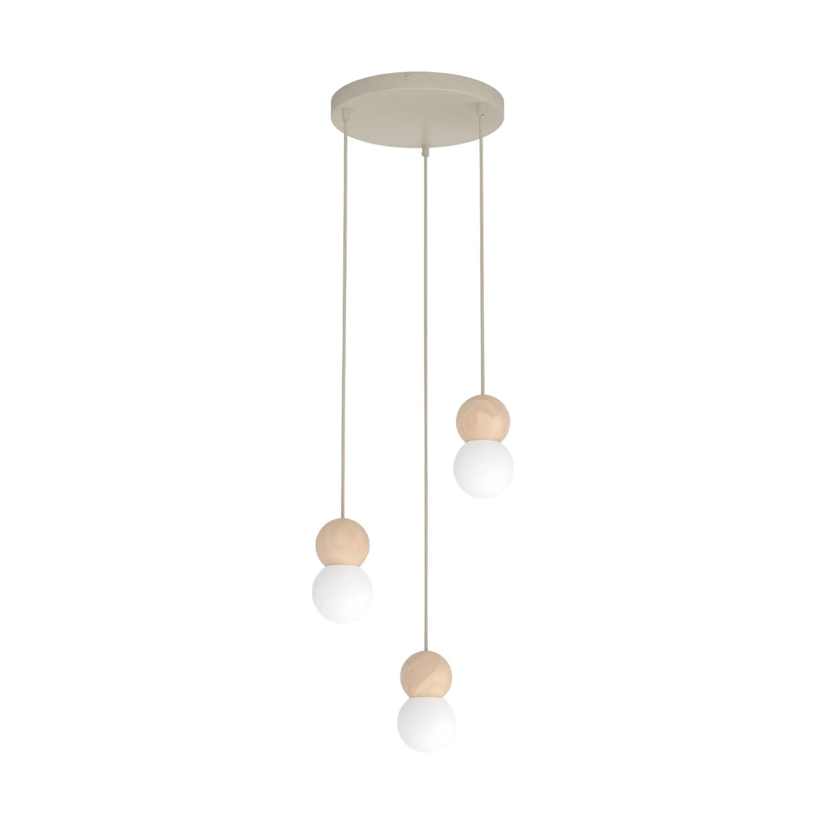 Emibig Loop Pendellampa 3-ljus Ø23 cm, Beige