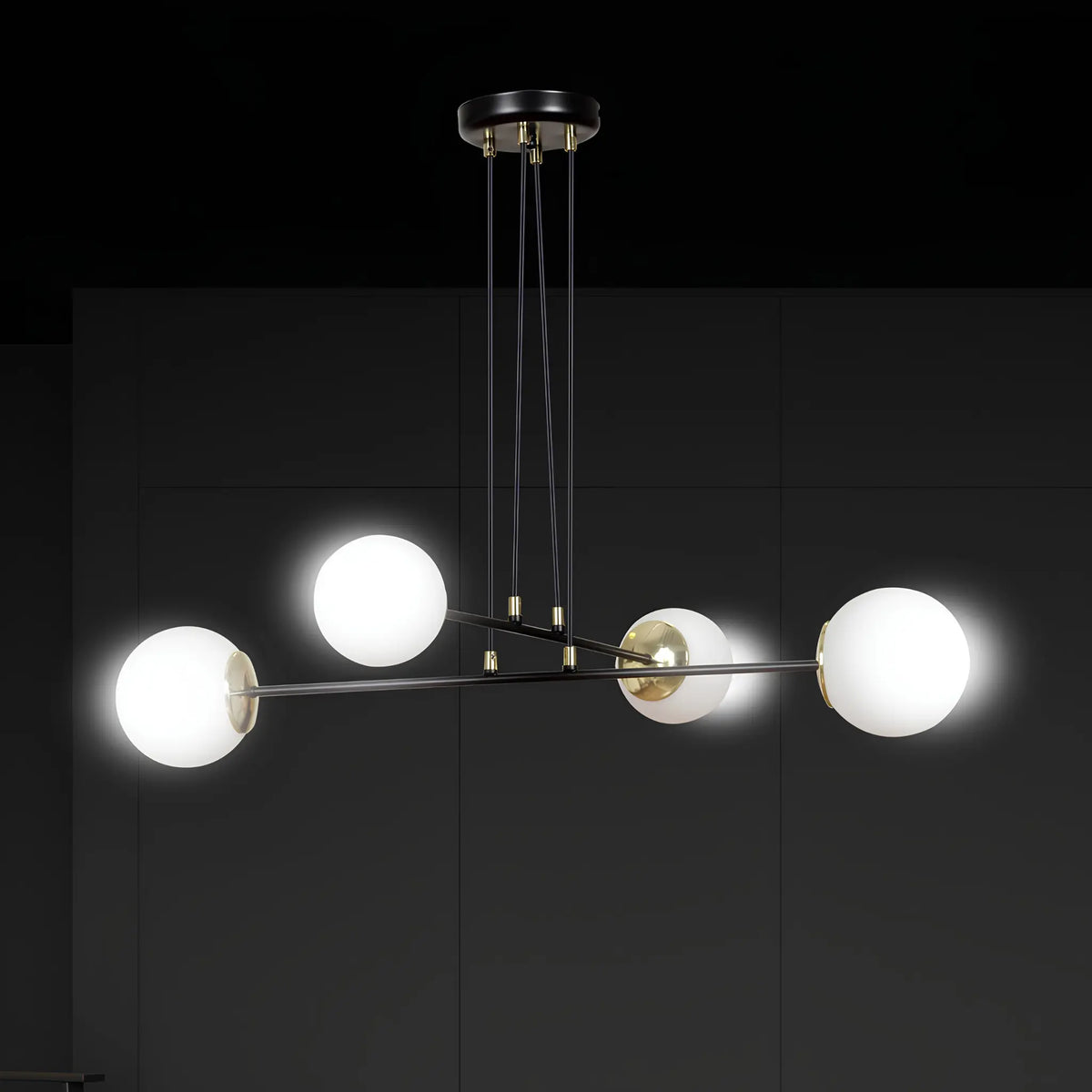 Emibig Ognis Pendellampa 4-ljus Ø75 cm, Svart