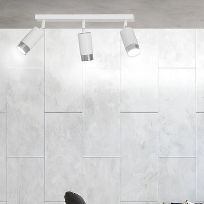 Emibig Hiro Taklampa 3-ljus 45x6 cm, Vit/Silver
