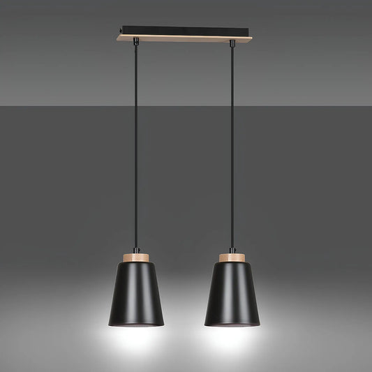 Emibig Bolero Pendellampa 2-ljus 40x14 cm, Svart