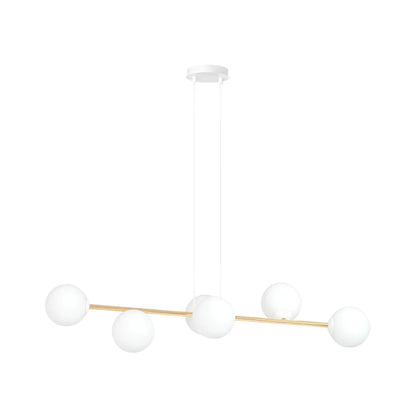 Emibig Gravity Pendellampa 6-ljus 110x29 cm, Vit/Guld