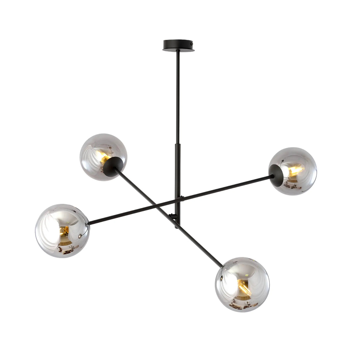 Emibig Linear Pendellampa 4-ljus Ø102 cm, Svart