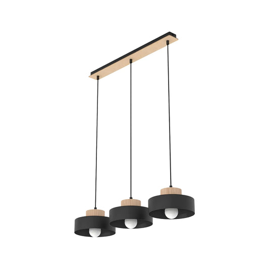 Emibig Kivi Pendellampa 3-ljus 73x20 cm, Svart