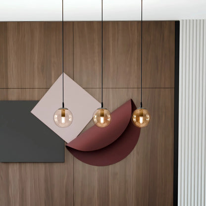 Emibig Cosmo Pendellampa 3-ljus 70x14 cm, Svart/Gul