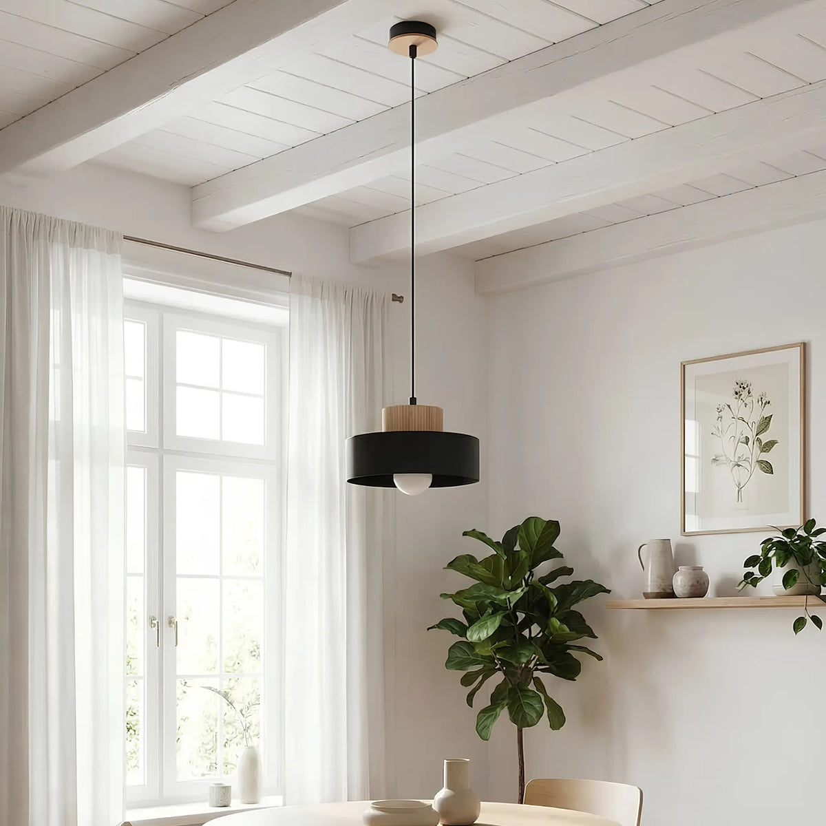 Emibig Kivi Pendellampa Ø20 cm, Svart