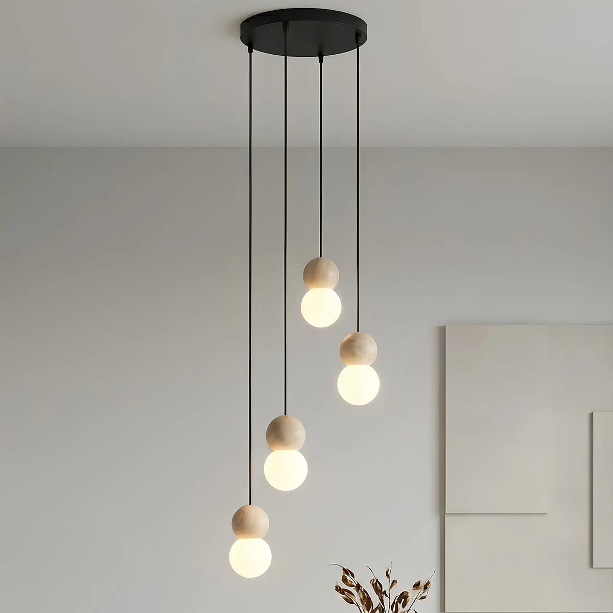 Emibig Loop Pendellampa 4-ljus Ø33 cm, Svart
