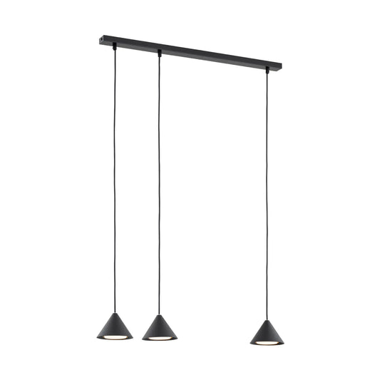 Emibig Elit Pendellampa 3-ljus 70x12 cm, Svart/Guld