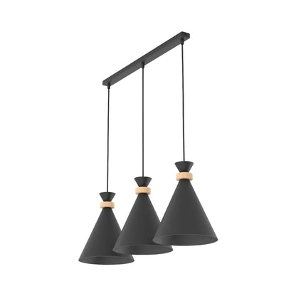 Emibig Zero Pendellampa 3-ljus 78x23 cm, Svart
