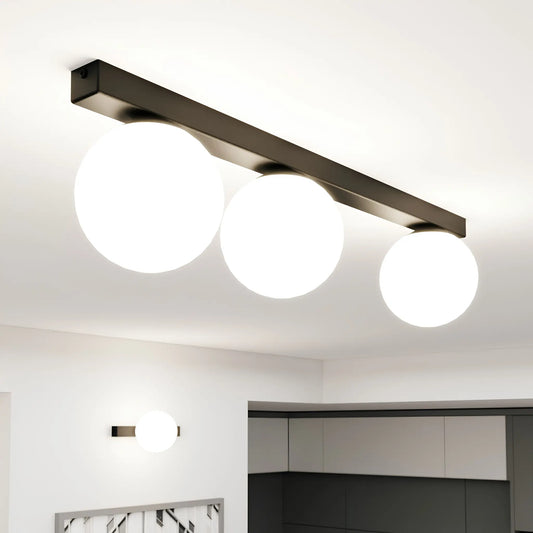 Emibig Fit Taklampa 3-ljus 70x14 cm, Svart