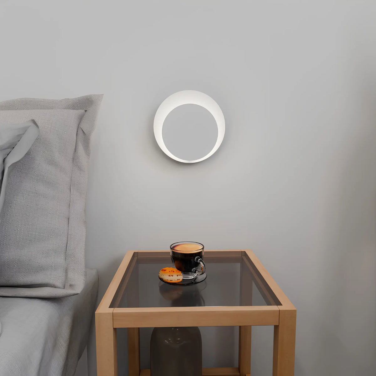 Emibig Circle Vägglampa 22x20 cm, Vit