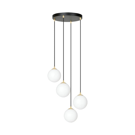 Emibig Royal Pendellampa 4-ljus Ø40 cm, Svart/Guld