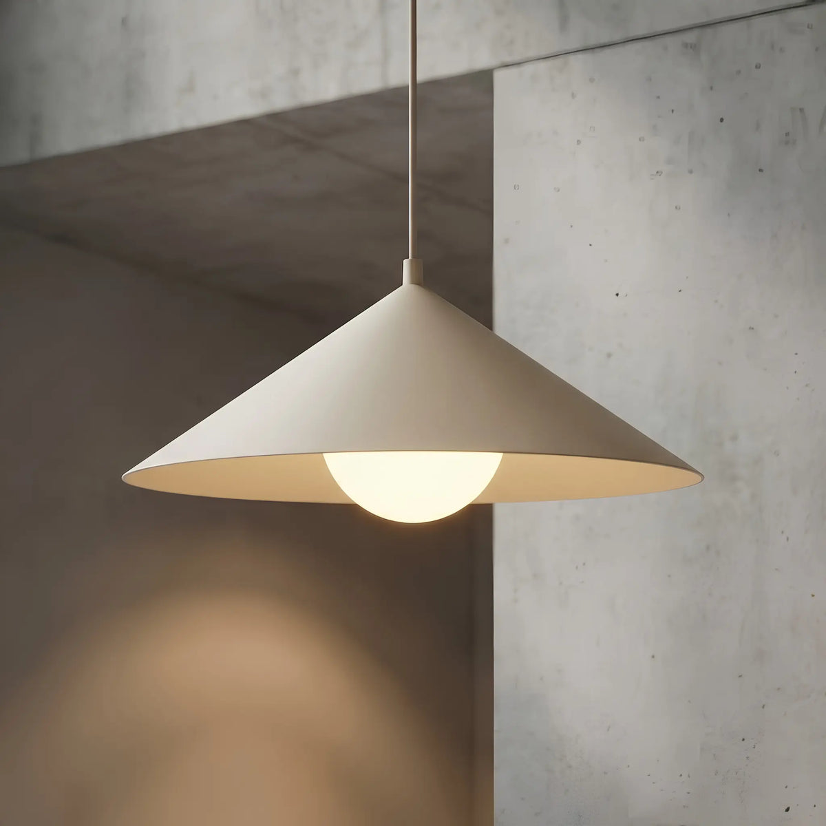 Emibig Mono Pendellampa Ø40 cm, Beige