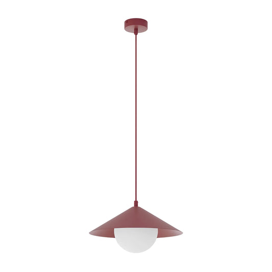 Emibig Mono Pendellampa Ø30 cm, Vinröd