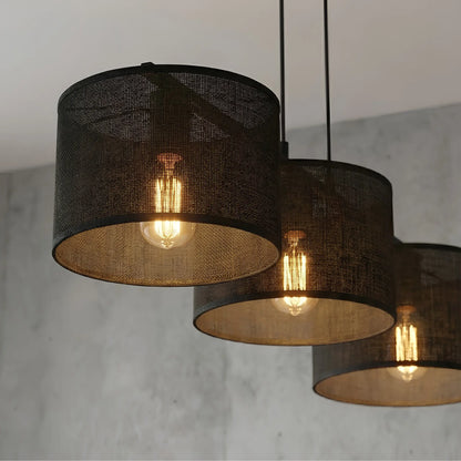Emibig Eco Pendellampa 3-ljus 70x20 cm, Svart