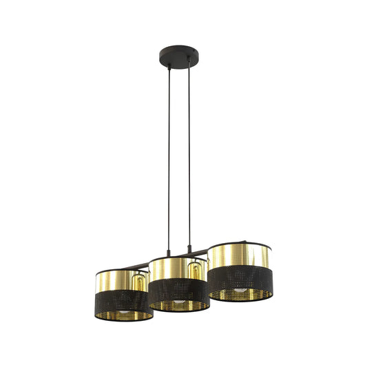 Emibig Lux Pendellampa 3-ljus 70x20 cm, Svart/Guld