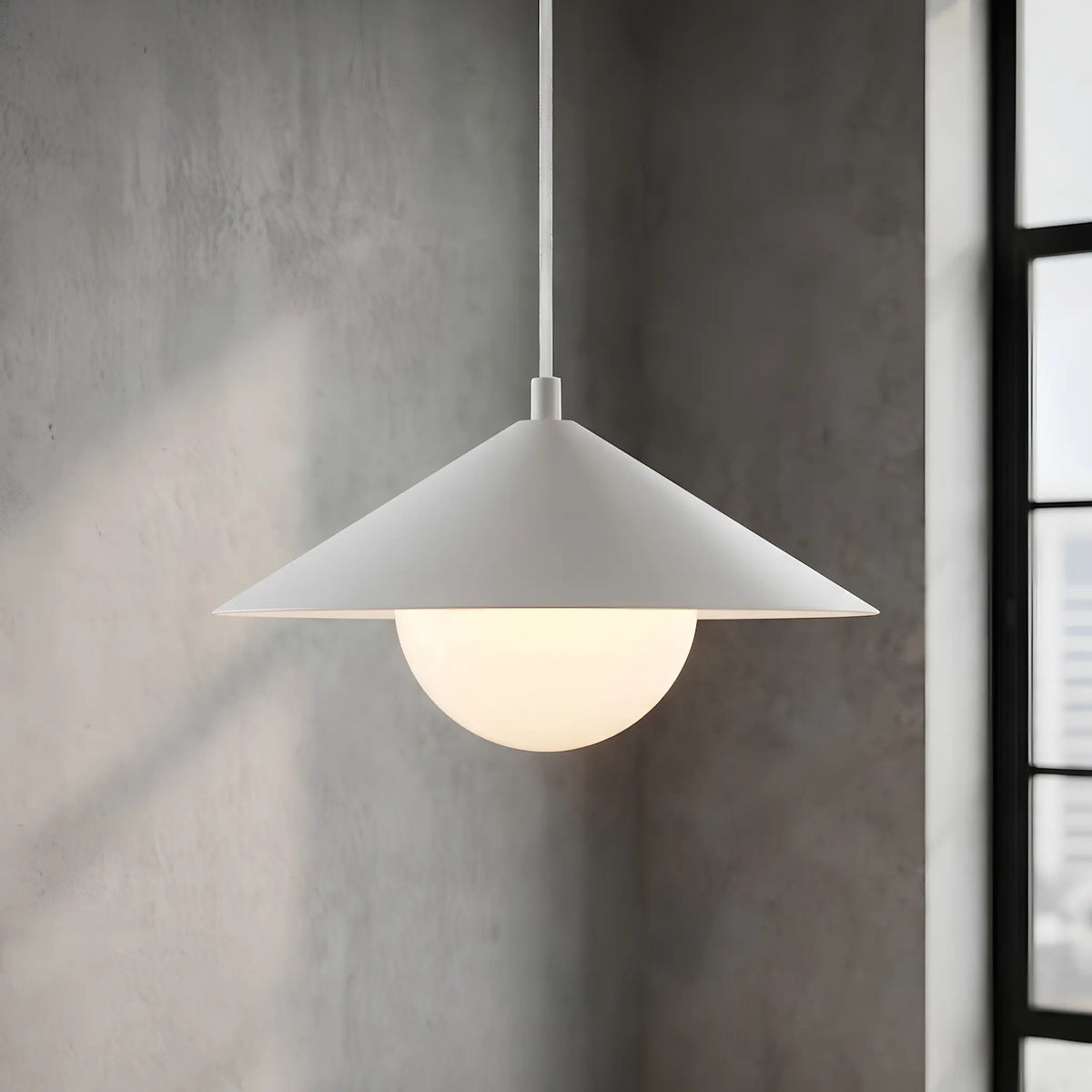 Emibig Mono Pendellampa Ø30 cm, Vit