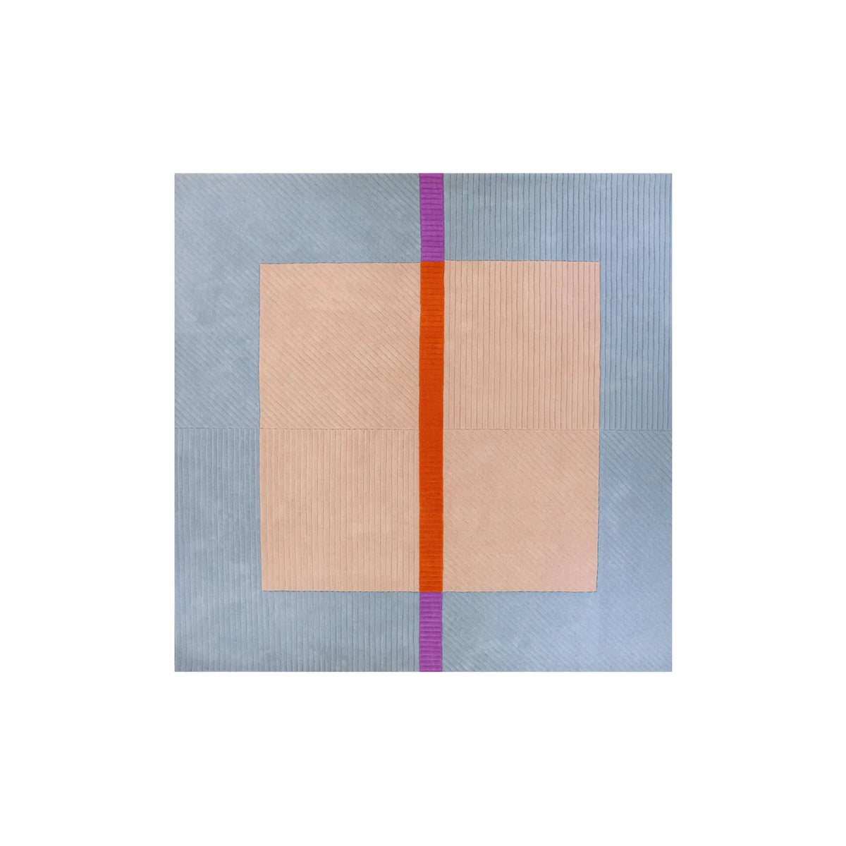 Finarte Akaatti Matta 240x240 cm, Beige/Blå