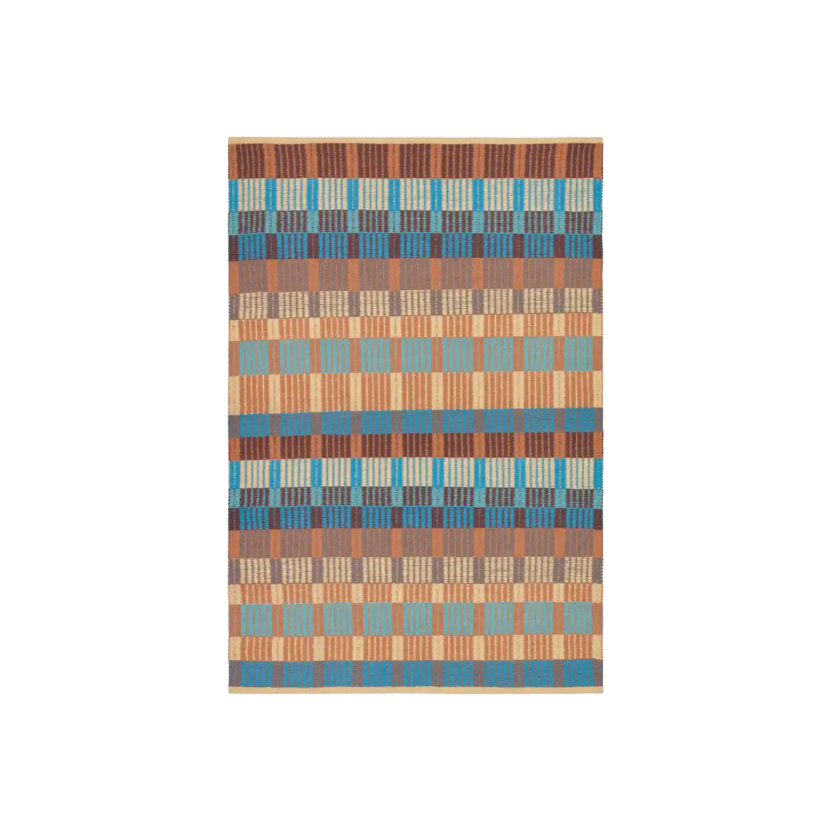 Finarte Orion Matta 170x240 cm, Brun/Beige/Turkos