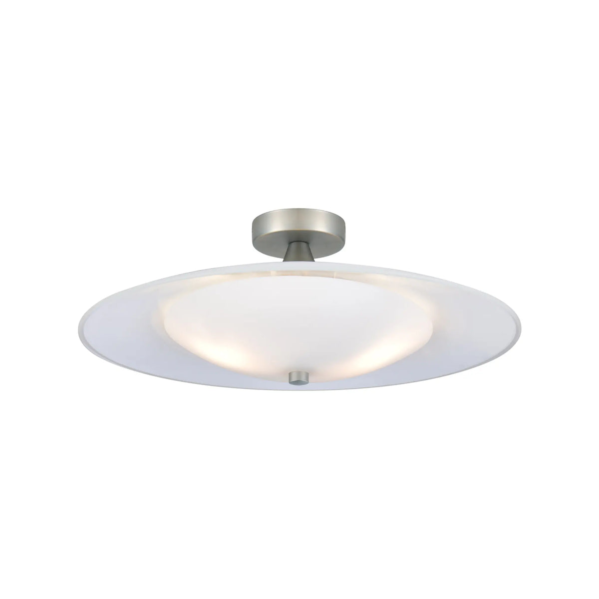 Halo Design Baroni Taklampa Ø46 cm, Opal/Borstat Stål