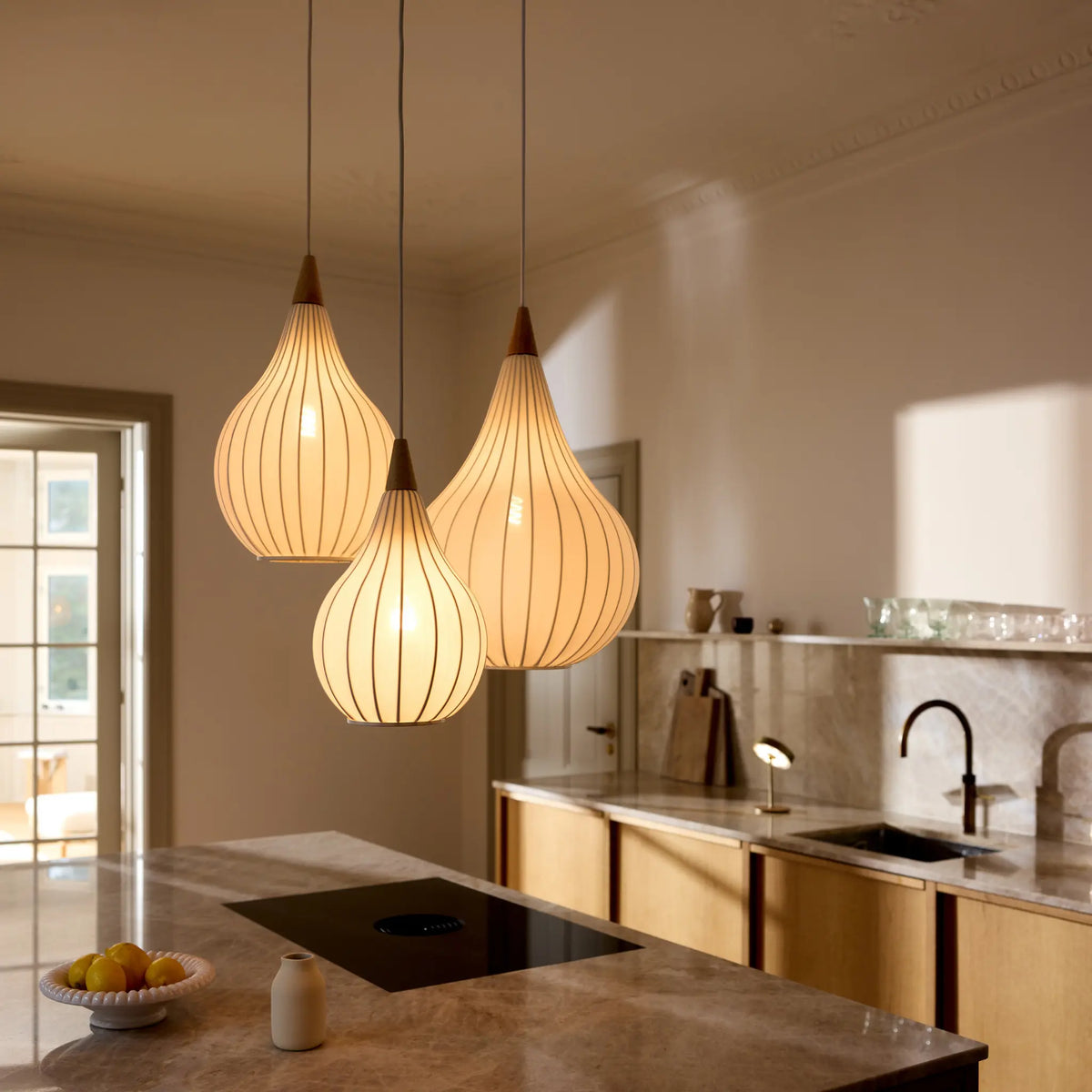 Halo Design Drops Textile Taklampa Ø30 cm White