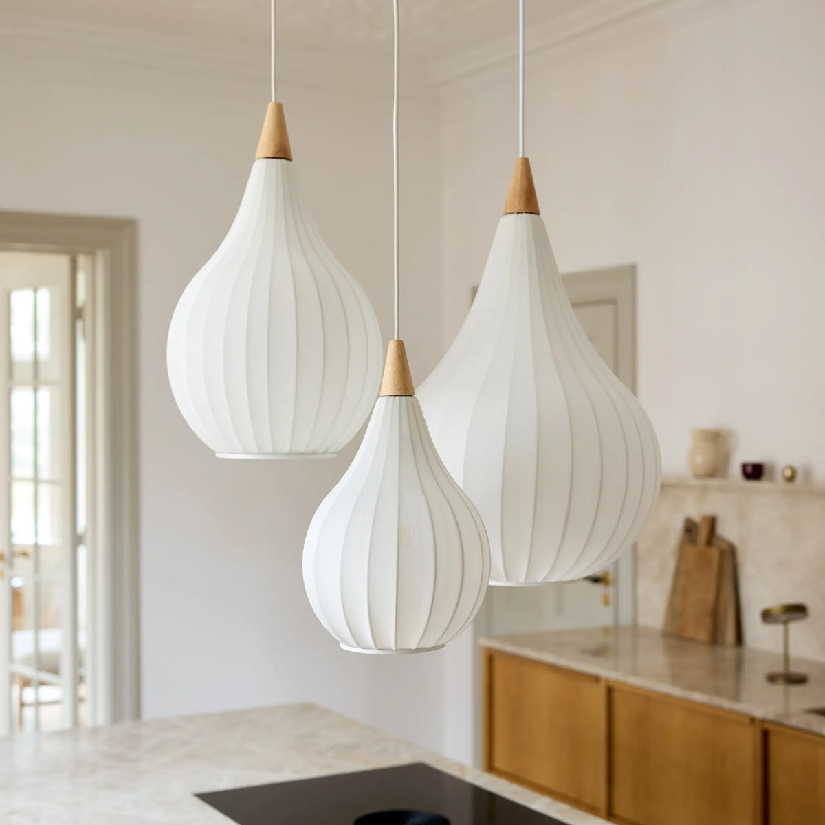 Halo Design Drops Textile Taklampa Ø30 cm White