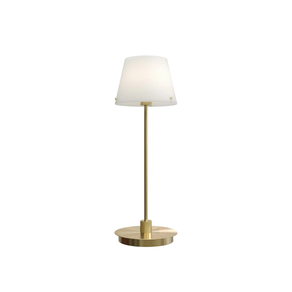 Herstal Gil il Grande Bordslampa, Satin brass/Opal glas